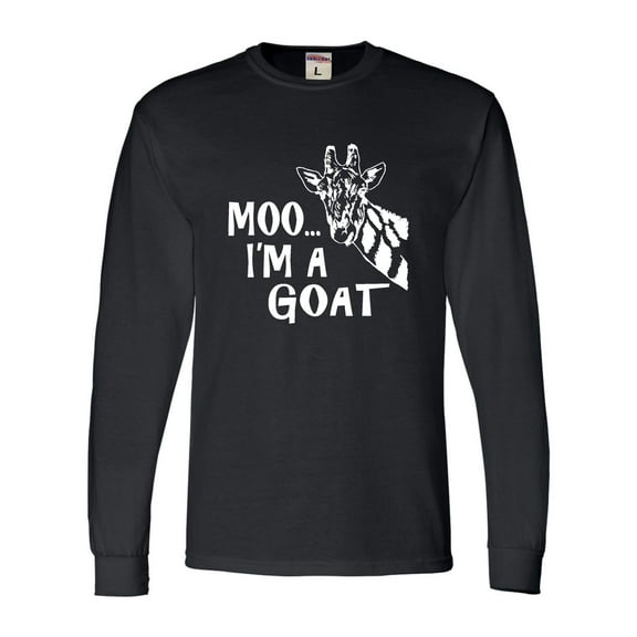 Adult Moo....I'm A Goat Funny Animal Long Sleeve T-Shirt