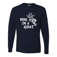 thumbnail image 1 of Adult Moo....I'm A Goat Funny Animal Long Sleeve T-Shirt, 1 of 1