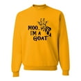 thumbnail image 1 of Adult Moo....I'm A Goat Funny Animal Sweatshirt Crewneck, 1 of 1