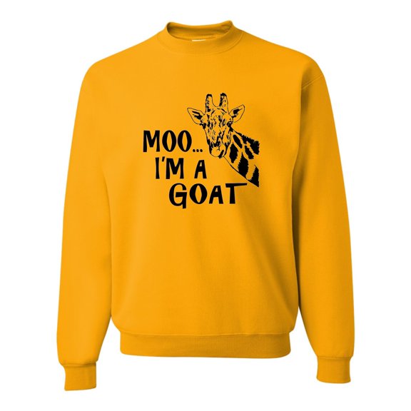Adult Moo....I'm A Goat Funny Animal Sweatshirt Crewneck