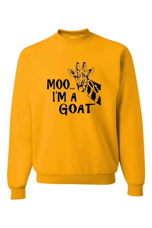 Adult Moo....I'm A Goat Funny Animal Sweatshirt Crewneck