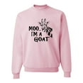 thumbnail image 1 of Adult Moo....I'm A Goat Funny Animal Sweatshirt Crewneck, 1 of 1