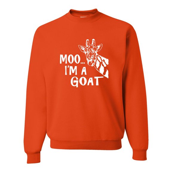 Adult Moo....I'm A Goat Funny Animal Sweatshirt Crewneck
