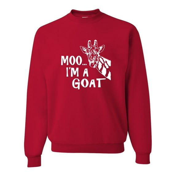 Adult Moo....I'm A Goat Funny Animal Sweatshirt Crewneck