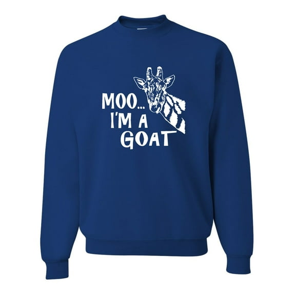 Adult Moo....I'm A Goat Funny Animal Sweatshirt Crewneck