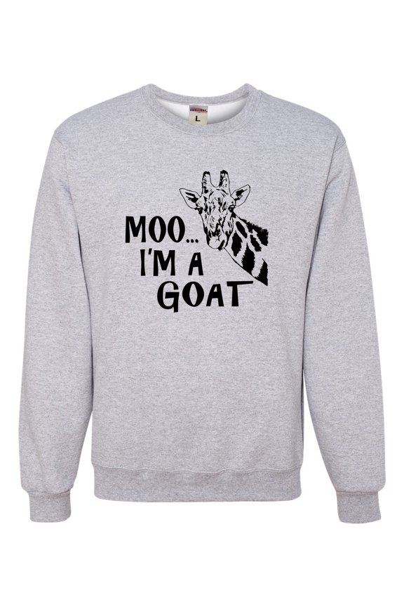 Adult Moo....I'm A Goat Funny Animal Sweatshirt Crewneck