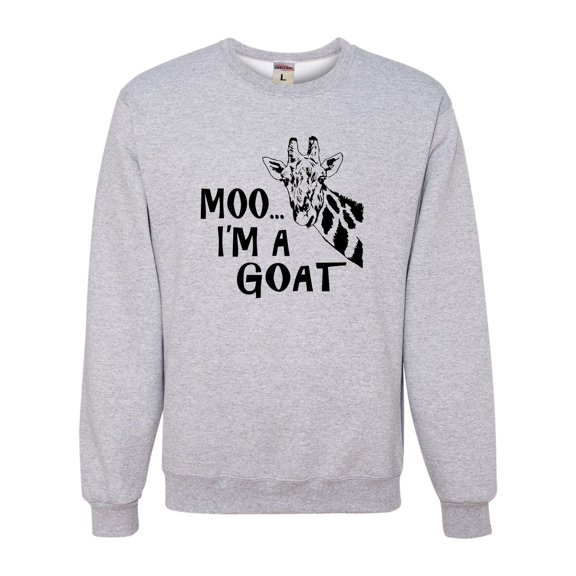 Adult Moo....I'm A Goat Funny Animal Sweatshirt Crewneck
