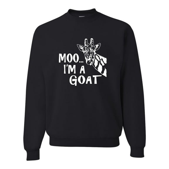 Adult Moo....I'm A Goat Funny Animal Sweatshirt Crewneck