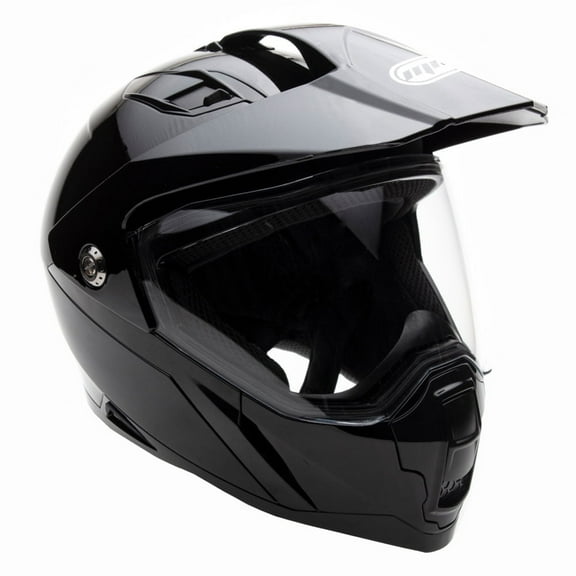 Adult Motorcycle Dual Sport Off-Road Full-Face Helmet DOT – Gloss Black (Large) Model 23