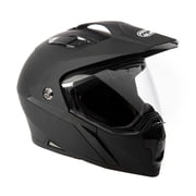 Adult Motorcycle Dual Sport Off-Road Full-Face Helmet DOT - Matte Black Medium Model 23