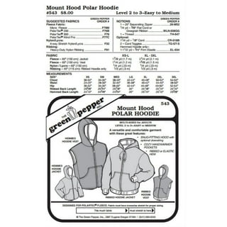 Adult Mount Hood Polar Hoodie Pattern - 543 - The Green Pepper Patterns Adult Mount Hood Polar Hoodie Pattern - 543 - The Green Pepper Patterns