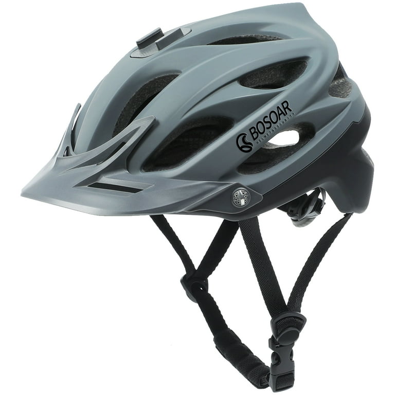 Adult Mountain Bike Helmet MTB Road Bicycle Cycling Helmets with Camera Mount 55 61cm Gray