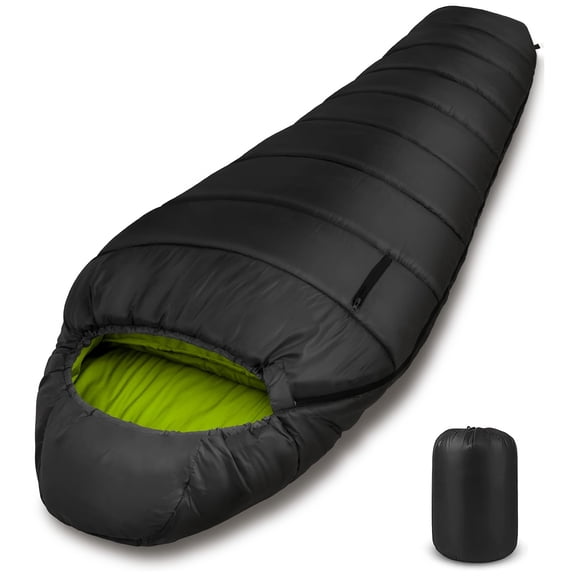 Adult Mummy Sleeping Bag 15-45°F, 3-4 Season Cold Weather Warm Washable Camping Bag, Extreme Weather Portable Sleep Sack for Hiking Travel Outdoor Activities