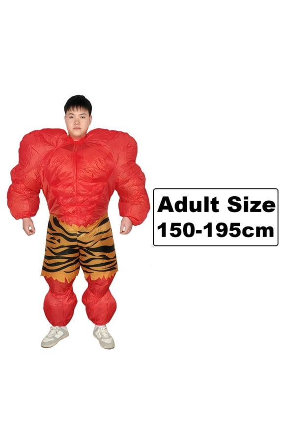 Adult Muscle Inflatable Costume Anime Mach Set Mascot Halloween Christmas Party Role Playing Male And Female Inflatable Costumes,Height 4'11"-6'3",red