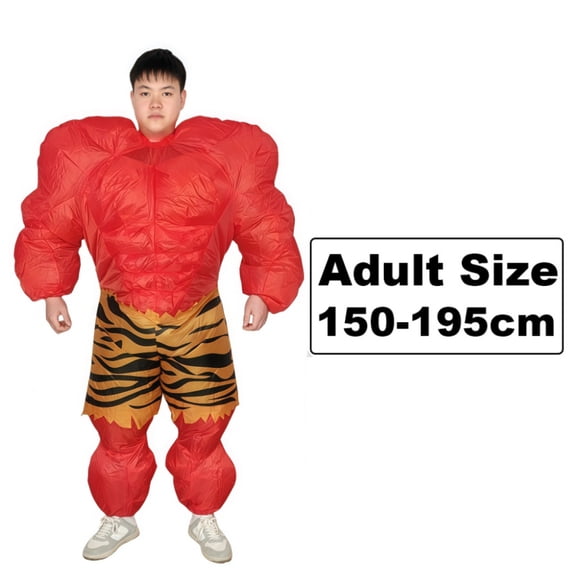 Adult Muscle Inflatable Costume Anime Mach Set Mascot Halloween Christmas Party Role Playing Male And Female Inflatable Costumes,Height 4'11"-6'3",red