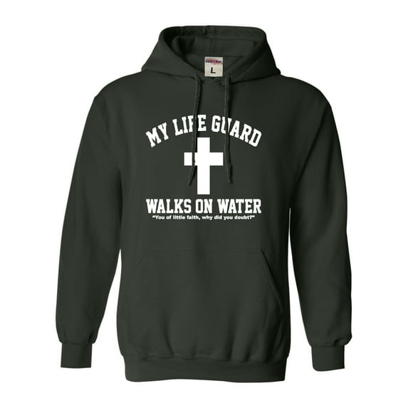 Adult My Life Guard Walks On Water Christian Easter Sweatshirt Hoodie