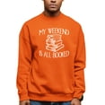 thumbnail image 1 of Adult My Weekend Is All Booked Funny Book Reading Lover Sweatshirt Crewneck, 1 of 1