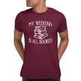 thumbnail image 1 of Adult My Weekend Is All Booked Funny Book Reading Lover T-Shirt, 1 of 1