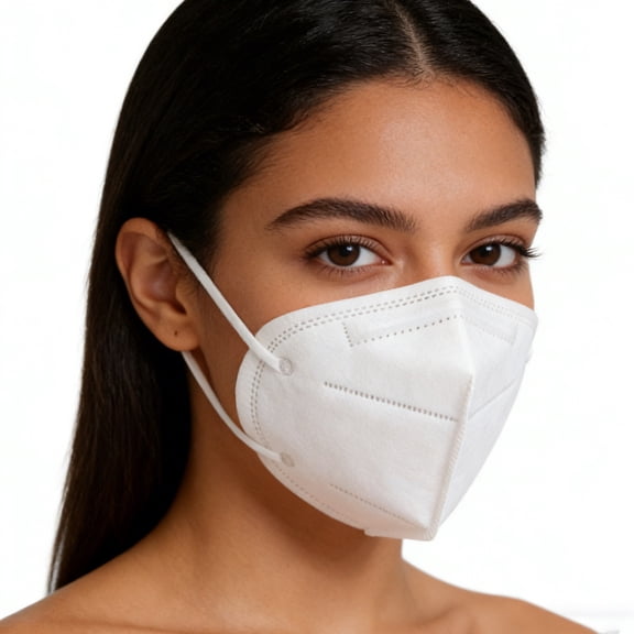 Adult N95-Style Medical Protective Face Masks Disposable 3-Ply Breathable Dustproof Skin-Friendly Face Masks for Daily Protection(White-One Size)