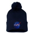 thumbnail image 1 of Adult NASA Insignia Logo Embroidered Knit Beanie Pom Cap, 1 of 1