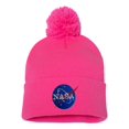 thumbnail image 1 of Adult NASA Insignia Logo Embroidered Knit Beanie Pom Cap, 1 of 1