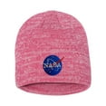 thumbnail image 1 of Adult NASA Insignia Logo Embroidered Marled Knit Beanie Cap, 1 of 1