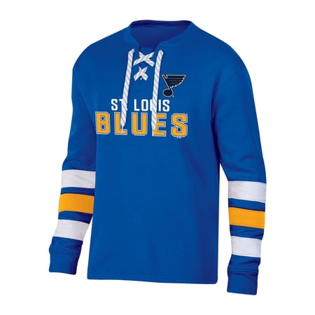 Adult NHL St Louis Blues Lace-Up Crew Fleece