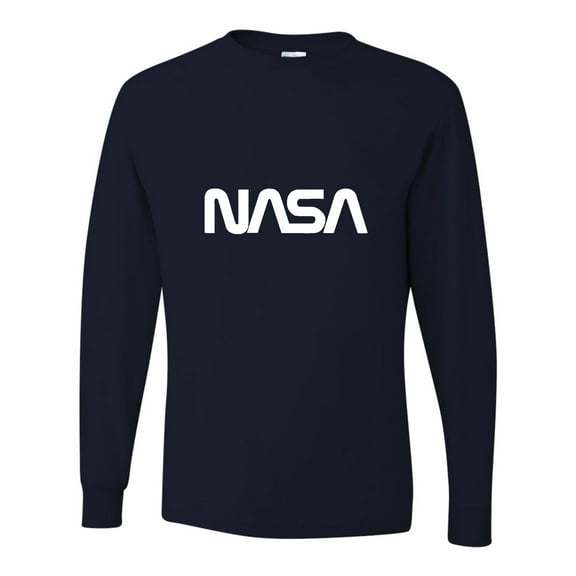 Adult Nasa Worm Logo Long Sleeve T-Shirt