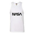 thumbnail image 1 of Adult Nasa Worm Logo Sleeveless Tank Top Cotton T-Shirt, 1 of 1