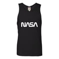 thumbnail image 1 of Adult Nasa Worm Logo Sleeveless Tank Top Cotton T-Shirt, 1 of 1