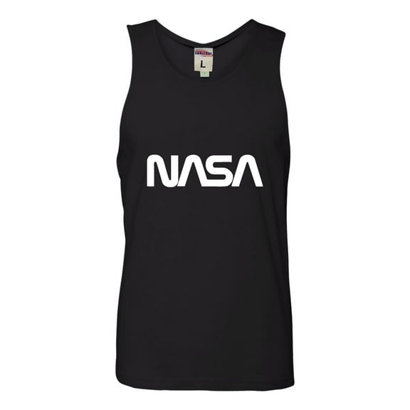 Adult Nasa Worm Logo Sleeveless Tank Top Cotton T-Shirt