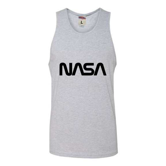 Adult Nasa Worm Logo Sleeveless Tank Top Cotton T-Shirt