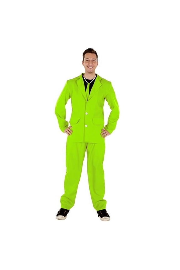 Adult Neon Lemon Green 3 Piece Suit Costume - By Dress Up America