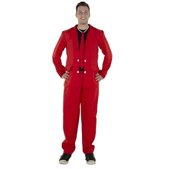 Adult Neon Red 3 Piece Suit - Large