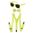 thumbnail image 1 of Adult Neon Suspender Bowtie Accessory Set, Yellow, 1 of 1