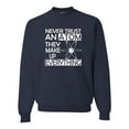 thumbnail image 1 of Adult Never Trust An Atom They Make Up Everything Science Sweatshirt Crewneck, 1 of 1