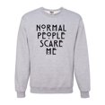 thumbnail image 1 of Adult Normal People Scare Me Sweatshirt Crewneck, 1 of 1