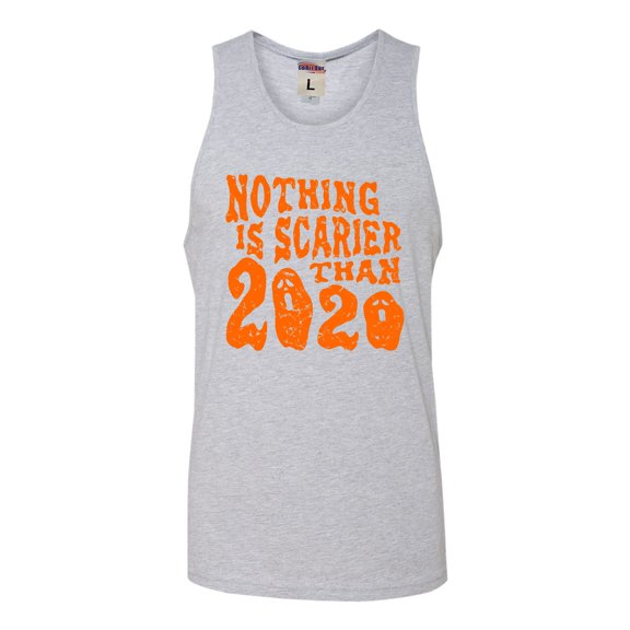 Adult Nothing Is Scarier Than 2020 Funny Ghost Halloween Sleeveless Tank Top Cotton T-Shirt
