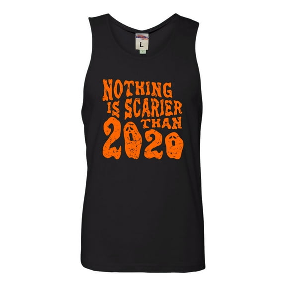 Adult Nothing Is Scarier Than 2020 Funny Ghost Halloween Sleeveless Tank Top Cotton T-Shirt