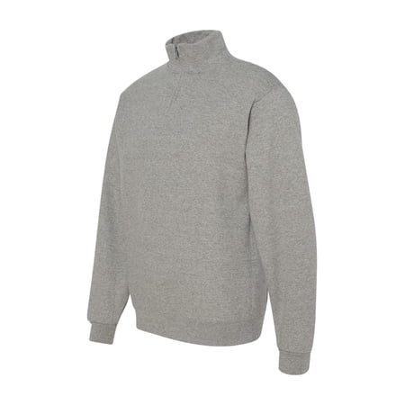 Adult NuBlend® Quarter-Zip Cadet Collar Sweatshirt - OXFORD - XL