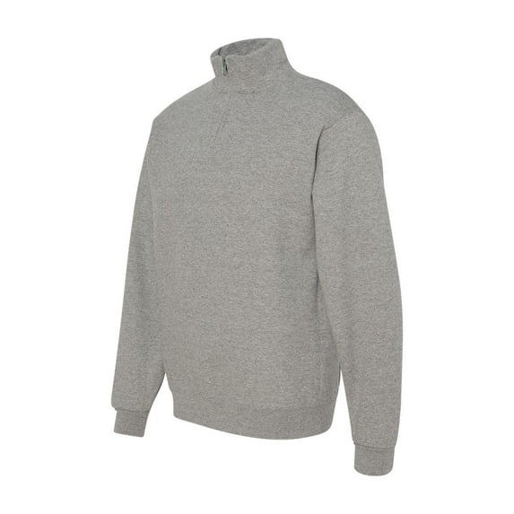 Adult NuBlend® Quarter-Zip Cadet Collar Sweatshirt - OXFORD - XL
