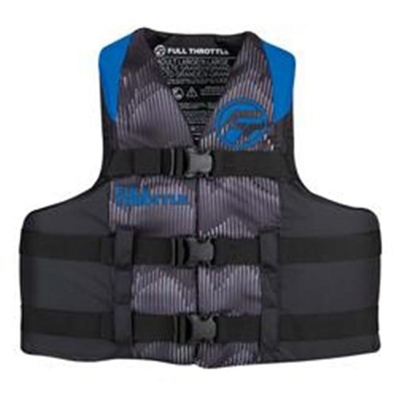 Adult Nylon Life Jacket - Blue & Black - Small & Medium