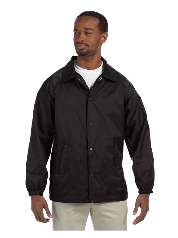 Adult Nylon Staff Jacket - BLACK - XL
