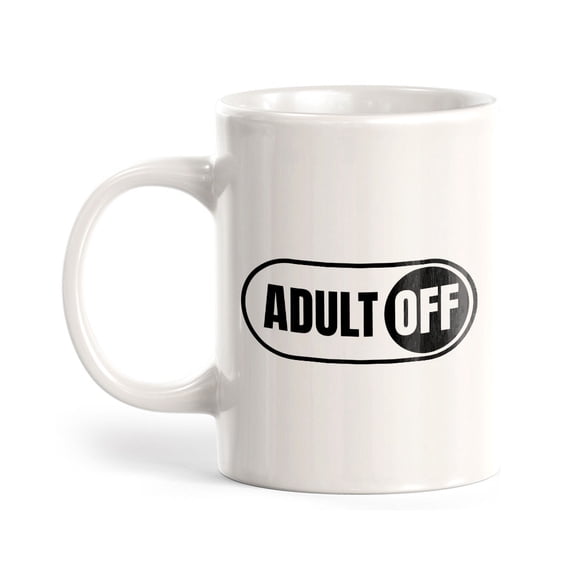 Adult Off 11oz Plastic Coffee Mug | Witty Funny Coffee Cups