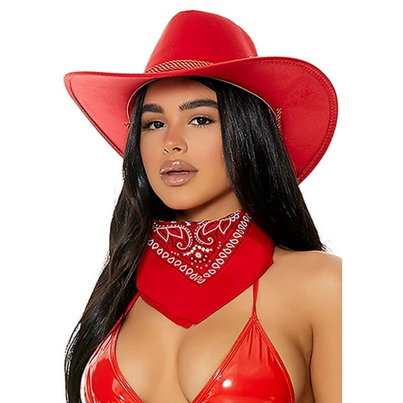 Adult Old Town Cowgirl Women's Hat Red