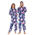 thumbnail image 1 of Adult Onesie Hot Air Balloon Rabbit Zipper One-Piece Pajamas Unisex with Pockets, 1 of 6