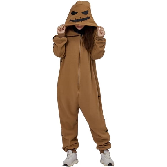Adult Oogie Boogie Unisex Jumpsuit Nightmare Villain Jack Skellington Sleepwear