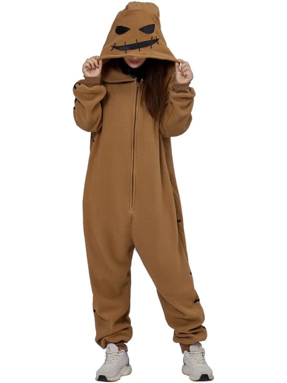Adult Oogie Boogie Unisex Jumpsuit Nightmare Villain Jack Skellington Sleepwear