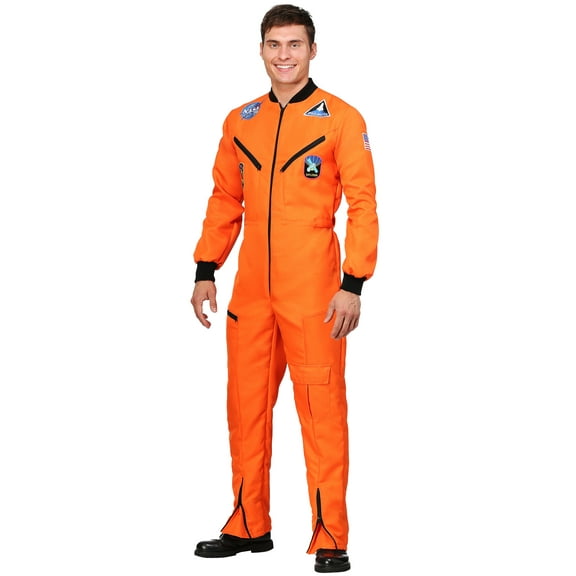 Adult Orange Astronaut Jumpsuit Costume