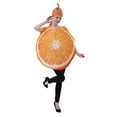 thumbnail image 1 of Adult Orange Slice Halloween Costume Jumpsuit with Matching Hat, Halloween Cosplay Costumes Citrus Fruit Outfit for Themed Parties, Carnival, Parade and All Holiday Events, 1 of 6